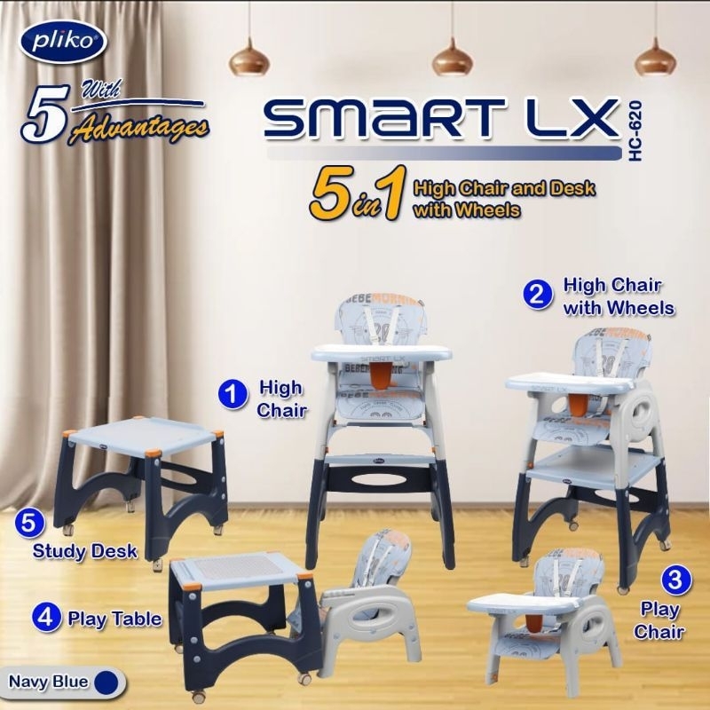 Pliko Baby High Chair Smart LX 620 Kursi Makan Bayi