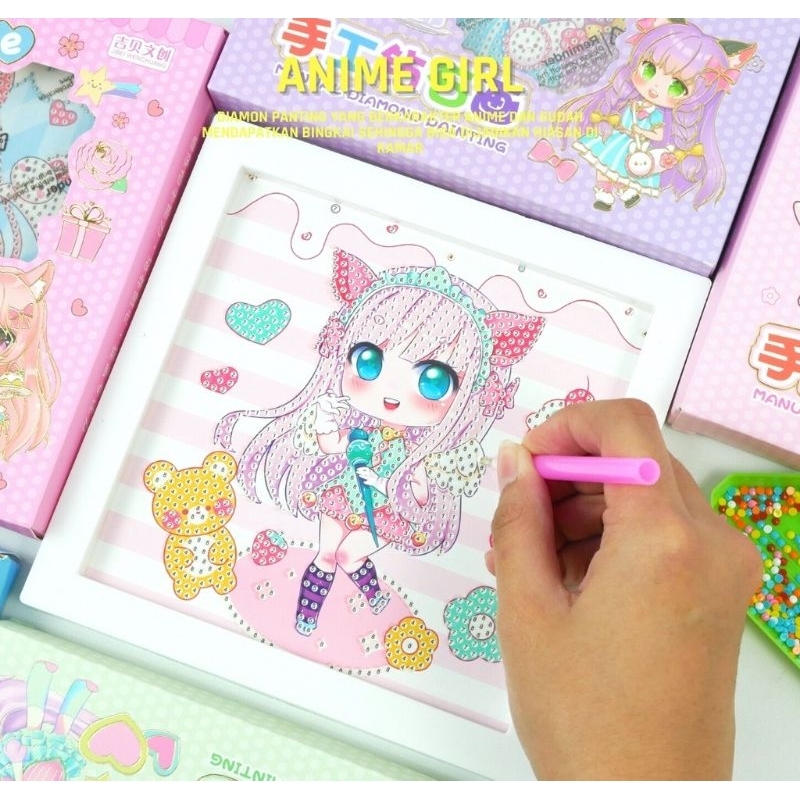 DIY DIAMOND PAINTING ANIME GIRL SERIES + BINGKAI 17CM X 17CM