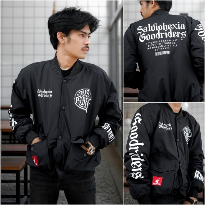 JAKET BOMBER SALVIO HEXIA / BOMBER HITAM / JAKET BOMBER PARASIT / BOMBER BASEBALL RAIDER / BOMBER BI