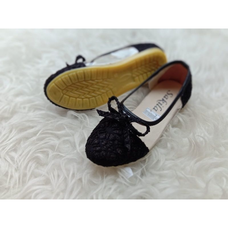 khainuna flatshoes anak perempuan model kaca brukat size 26-30 31-35