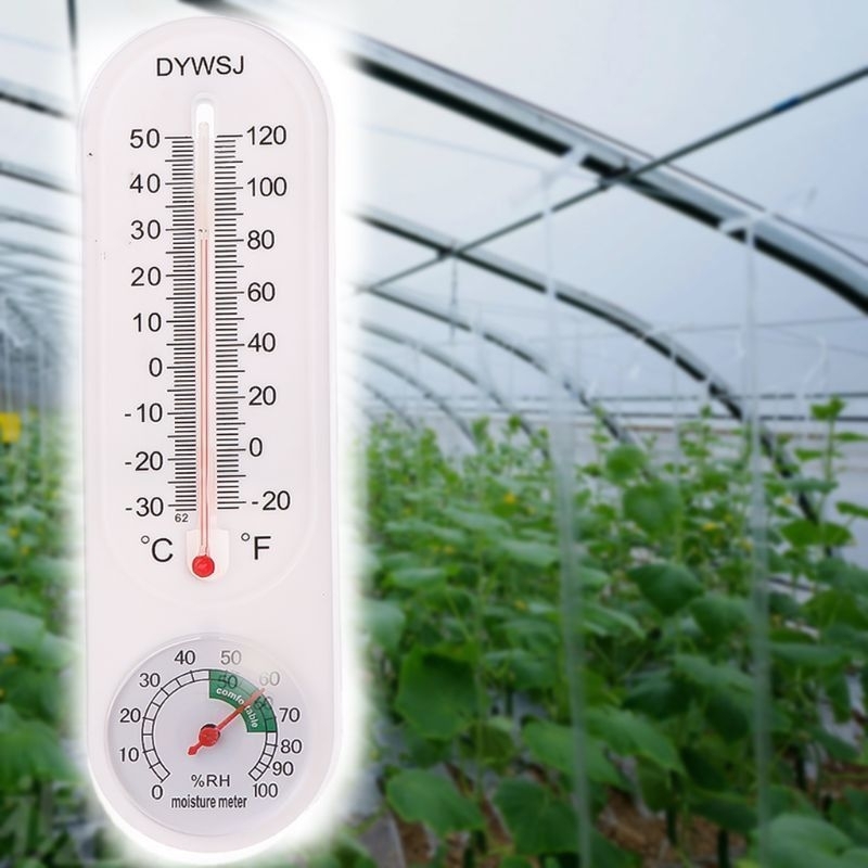 THERMOMETER AIR RAKSA ALAT UKUR SUHU DAN KELEMBAPAN RUANGAN DINDING TEMPEL INDOOR OUTDOOR