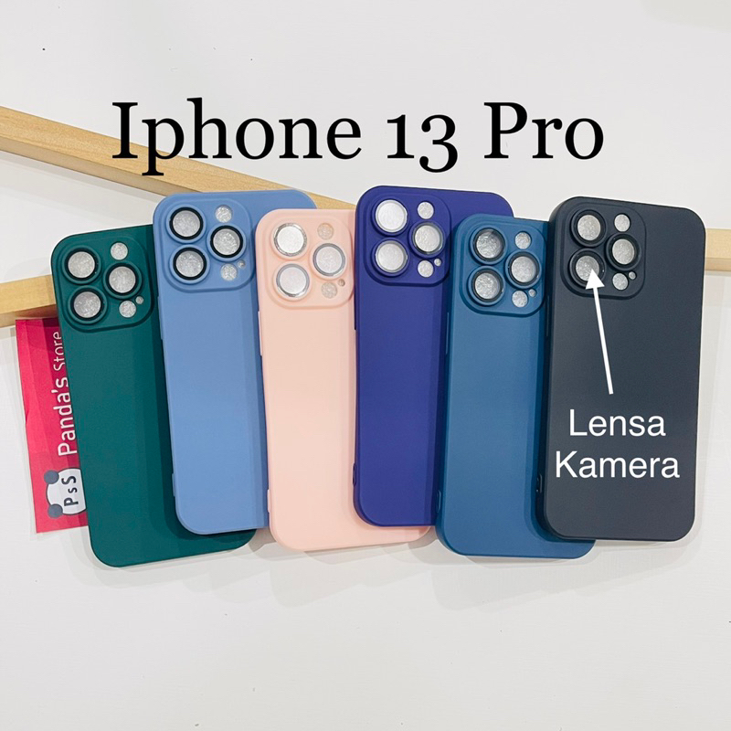 Case Iphone 13 Pro Lenspro Makaron Full Color Softcase Pro Lensa