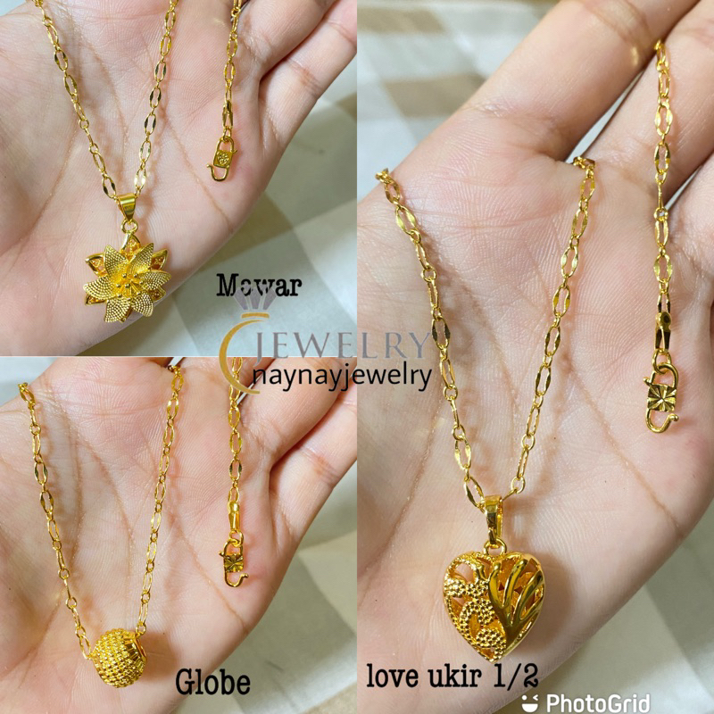 Kalung koin cabe warna 24k