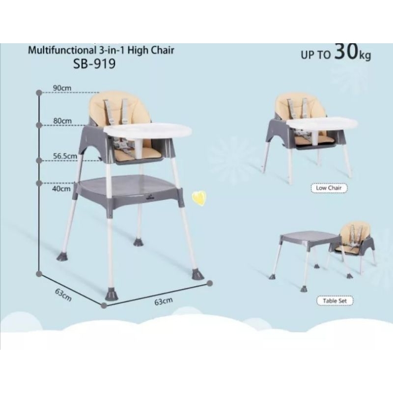 [TERMURAH] KURSI MAKAN BOOSTER SET SPACE BABY SB 518 917 919 SB518 SB917 SB918