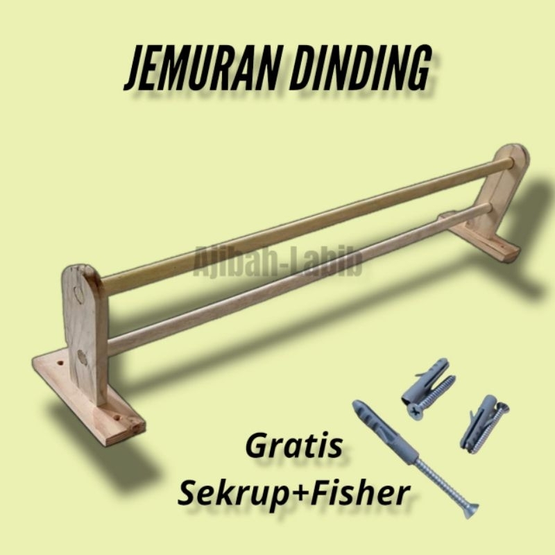 TERMURAH RAK GANTUNGAN JEMURAN HANDUK KAYU GANTUNG BAJU DINDING ESTETIK