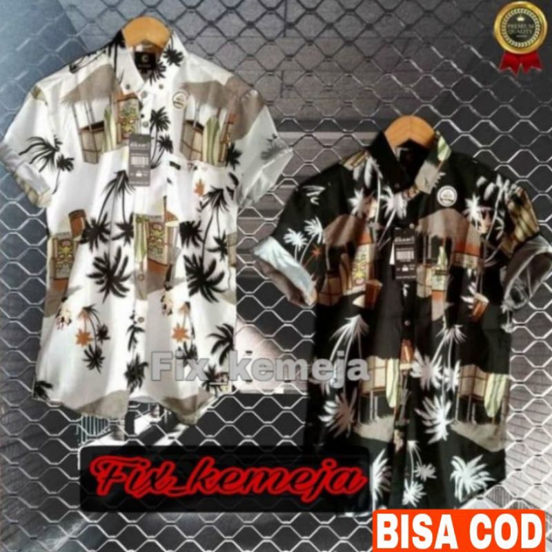 KEMEJA MOTIF PANTAI PRIA DAN WANITA LENGAN PENDEK / KEMEJA HAWAI BAJU SANTAI TERBARU