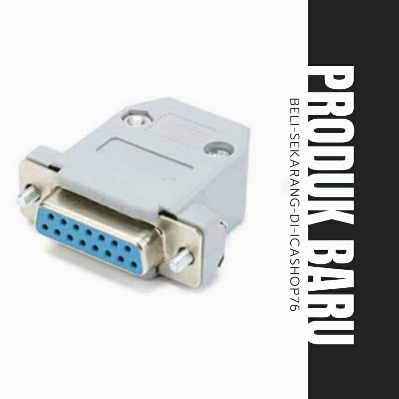 COVER DB15 / CON SOLDER DB15 FEMALE 2 BARIS with COVER