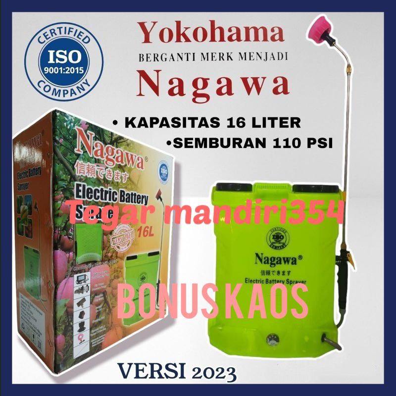 BONUS KAOS TANGKI CAS YOKOHAMA 16L TANGKI CAS NAGAWA 16LITER Tangki sprayer yokohama 16liter  tangki elektrik nagawa japan tangki sprayer cas nagawa  16liter tangki semprot yokohama 16liter