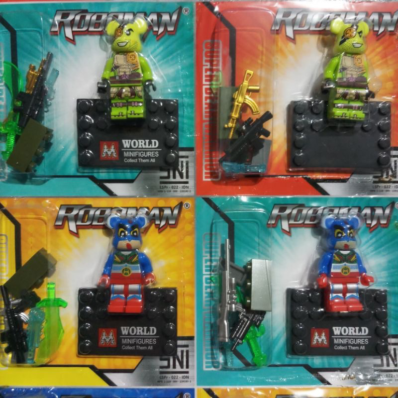 mainan brick balok violent bear warrior / bricks roboman super bear / mainan edukasi anak