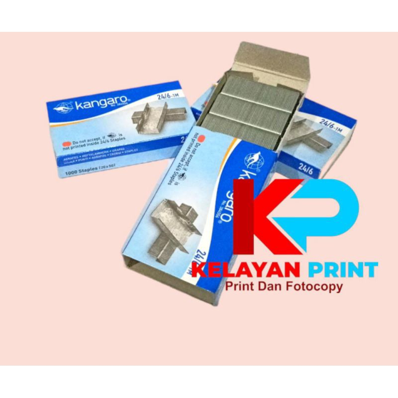 

(1 pcs) ISI STAPLES KANGARO BESAR 24/6-1M SATUAN