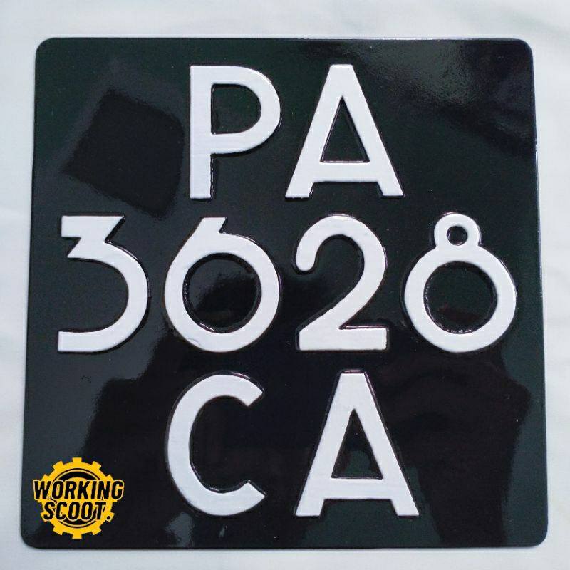 Plat Nomor Vespa Jadul Lawas Vintage | Plat nomor Vespa klasik