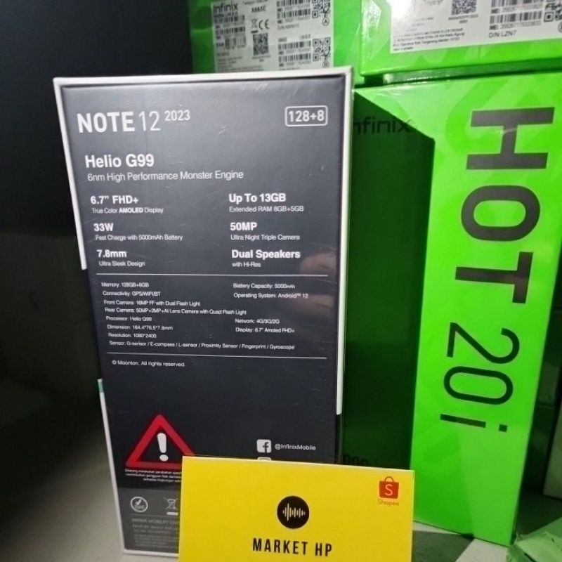 Infinix Note 12 2023 8/128 GB New Garansi Resmi Infinix Indonesia