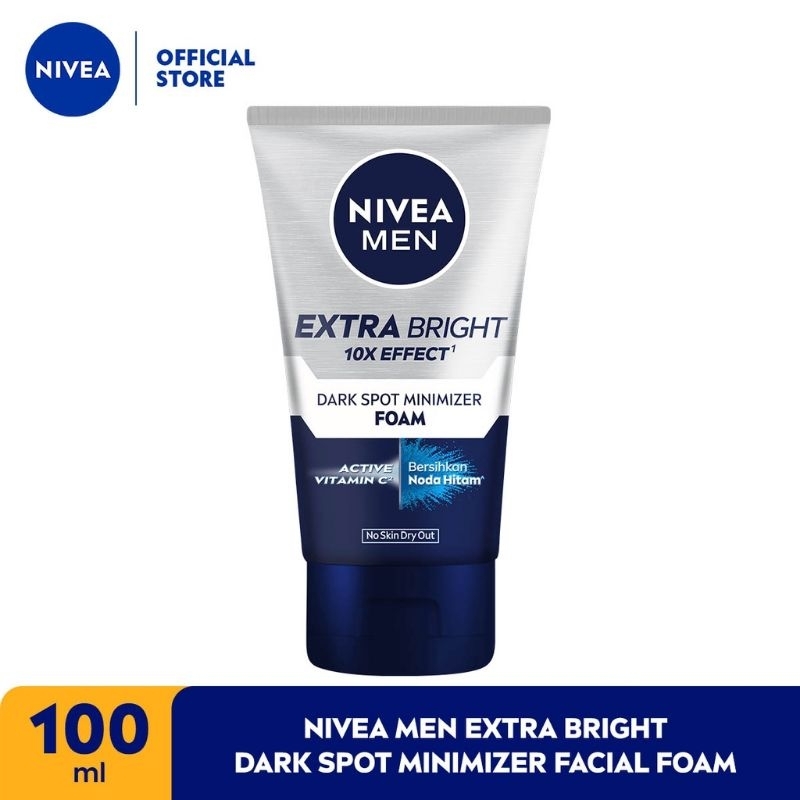 NIVEA Men Extra Bright Dark Spot  Minimizer Foam 100ml | Nivea Cuci muka pria