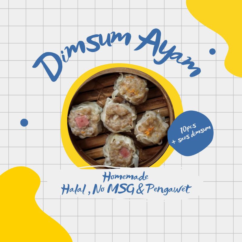 

DIMSUM AYAM PREMIUM 10 PCS || HOMEMADE, HALAL, LEMBUT & ENAK