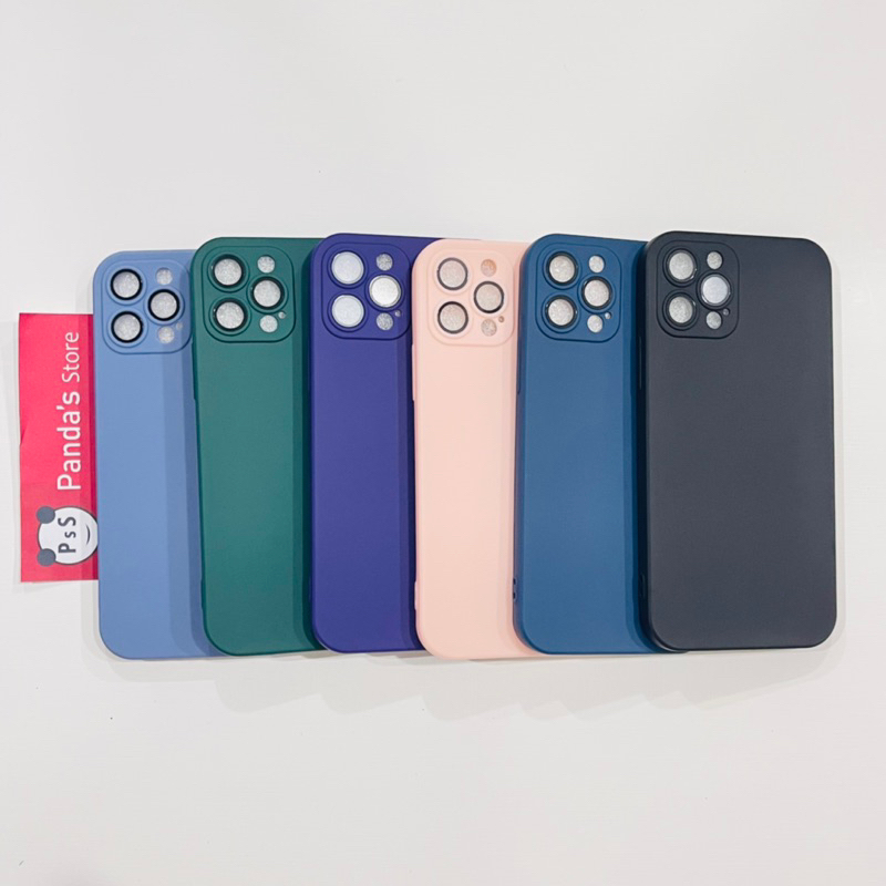 Case Iphone 12 Pro Lenspro Makaron Full Color Softcase Pro Lensa