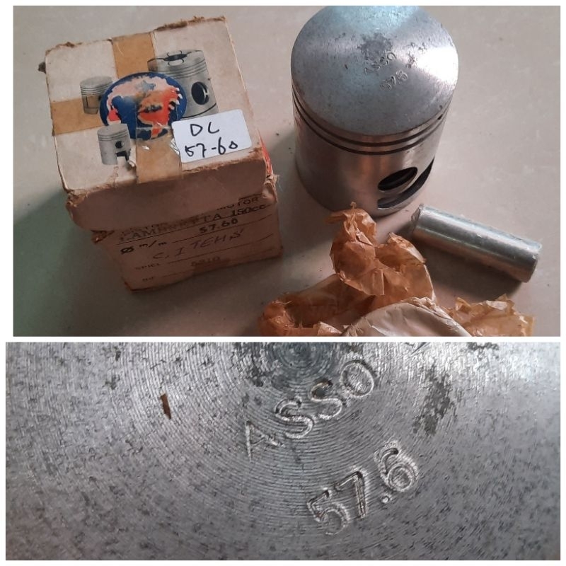 Piston Seher Asso Lambretta DL150 GP150 Li150 Size 57.60