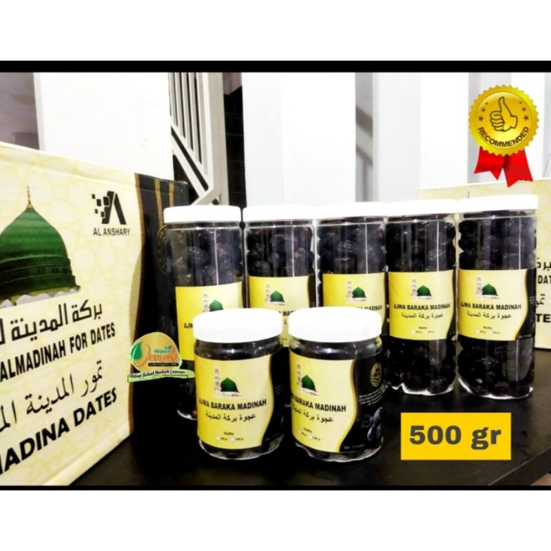 

Kurma Ajwa Madinah Premium Toples 500 gr