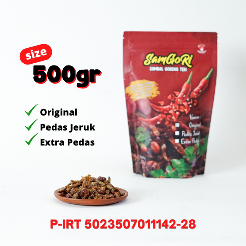 

(500gr) Sambal Goreng / Kering Teri Kacang Samgori Mantap | Sambel Pedas Manis Pedes Gurih Malang