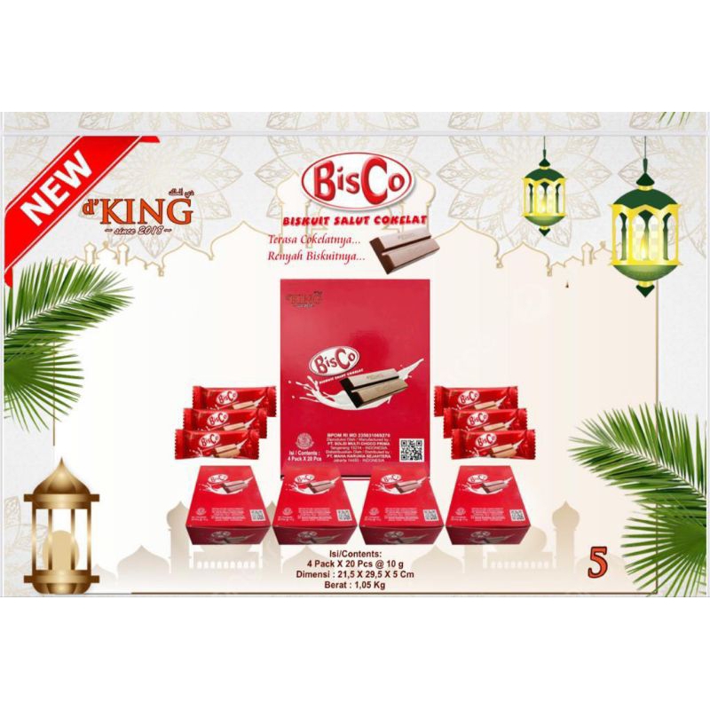

DKing Bisco 1 BOX isi 4 Pack Cokelat isi Biskuit Salut