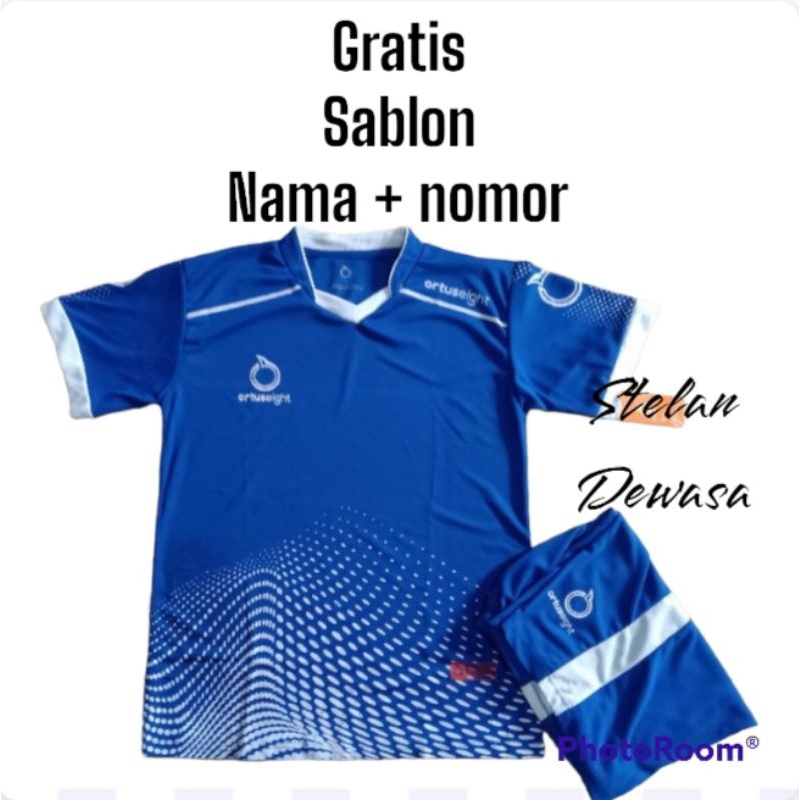 Gratis sablon nama dan nomor punggung baju bola stelan dewasa