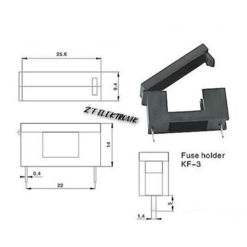 FUSE HOLDER TANCAP PCB BLX-A