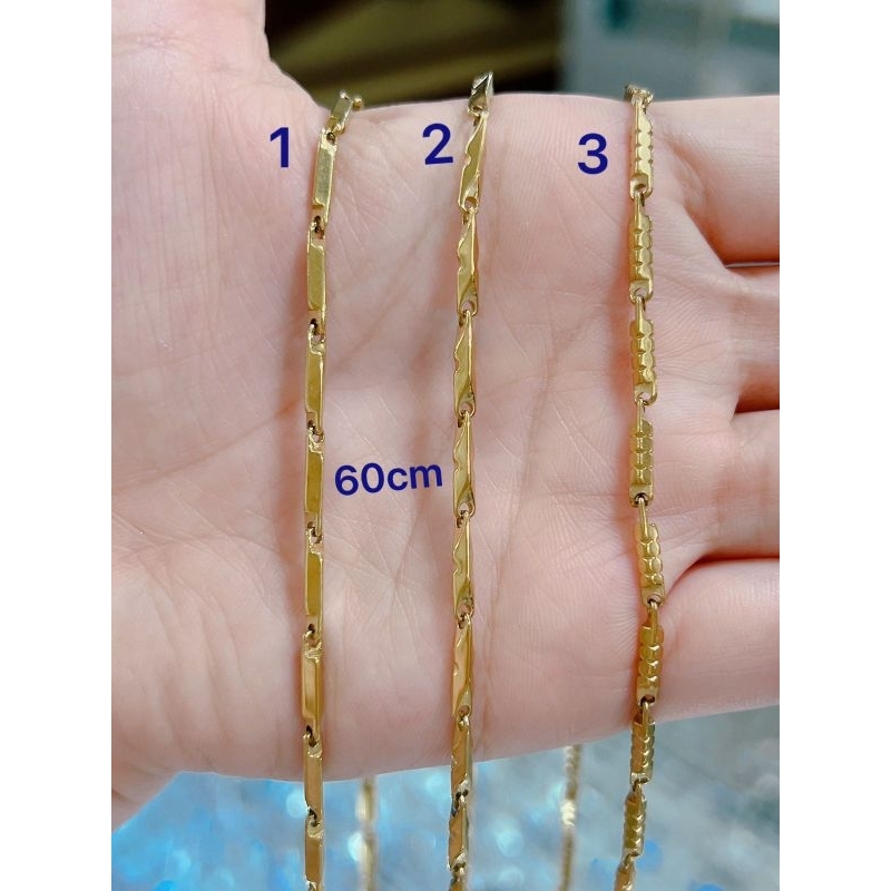 rantai kalung titanium 60cm gold