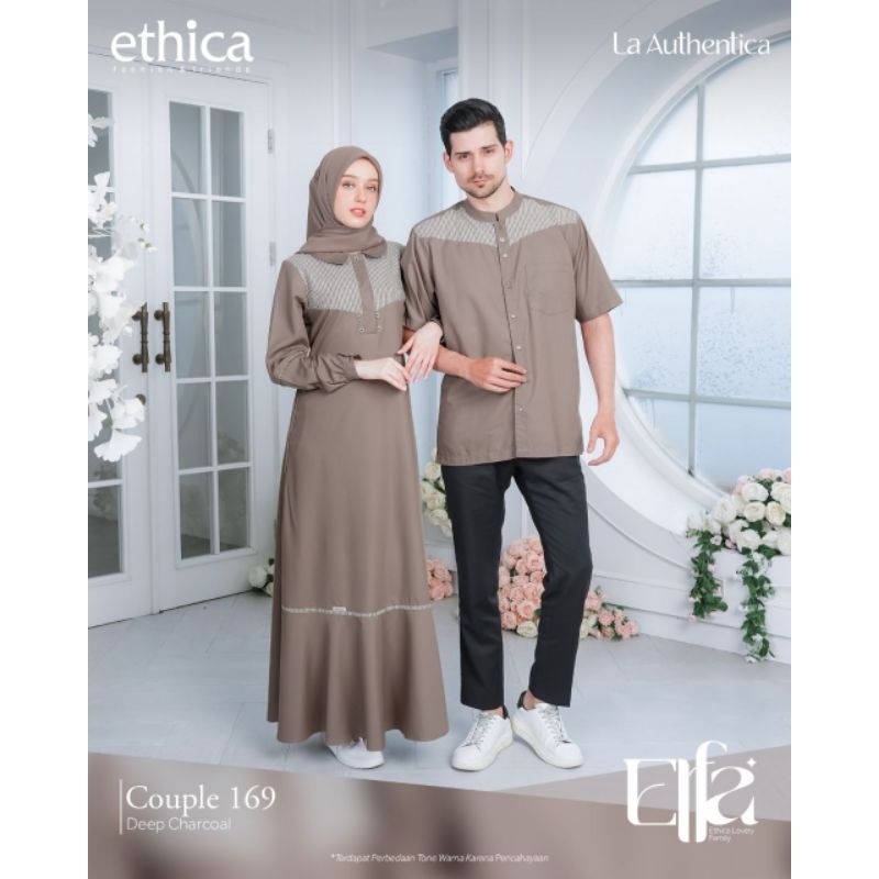 TERMURAH | BEST SELLER | SARIMBIT SET COUPLE KELUARGA ELFA 169 DEEP CHARCOAL BY ETHICA | AYUMI 361 |