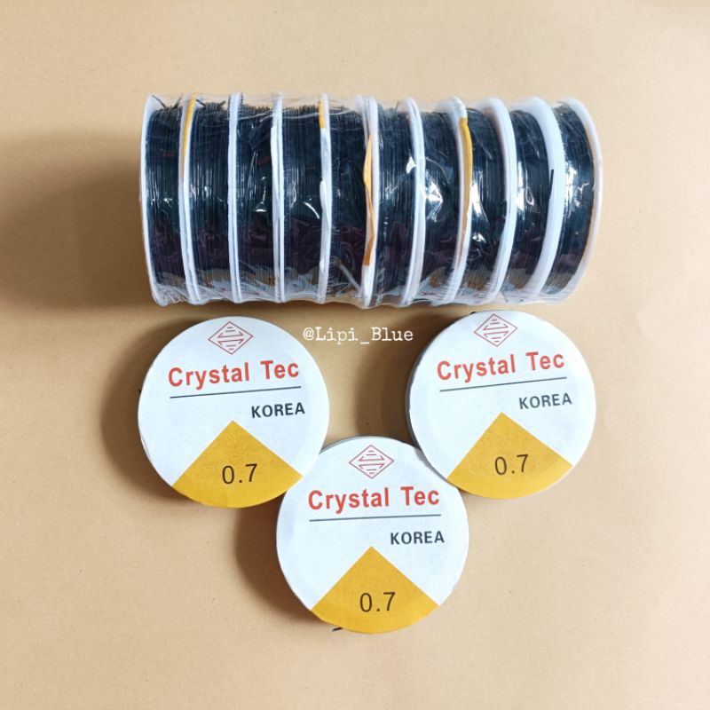 Senar Elastis Hitam| bahan aksesoris kalung gelang manik-manik craft handmade Bross hiasan anting st