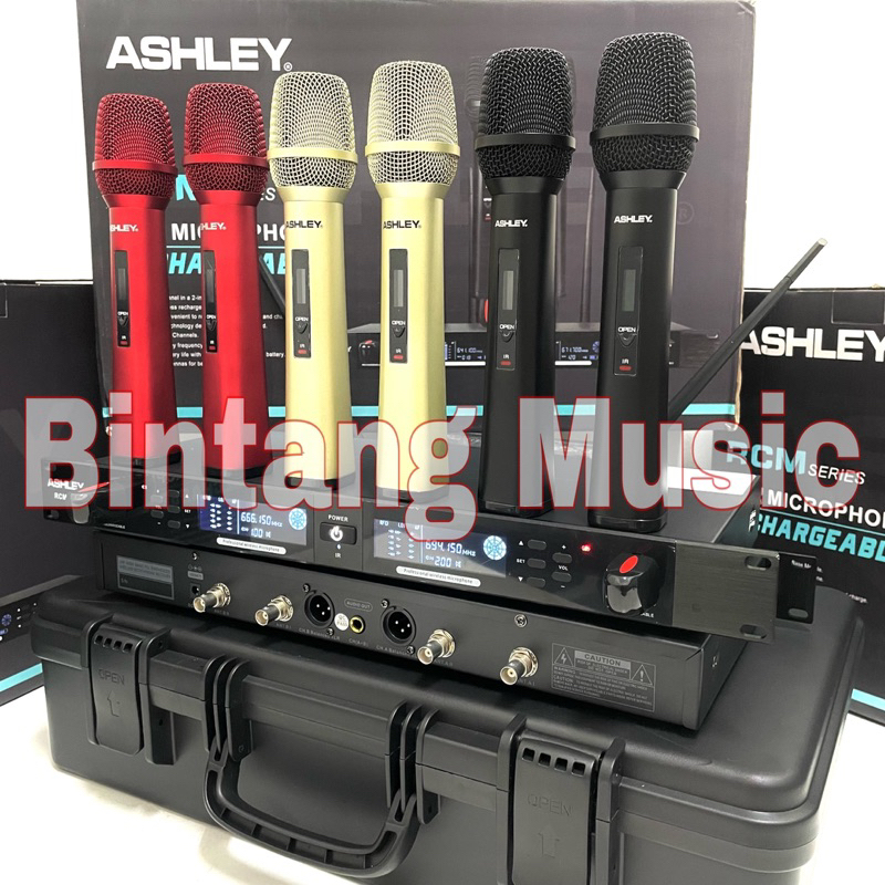 Mic Wireless Ashley RCM Original mikrofon ashley rcm series free koper garansi 1 tahun