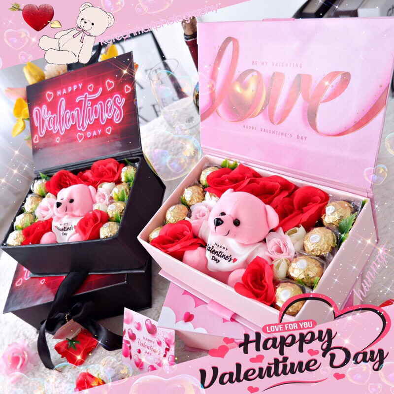 

Hampers Coklat SPECIAL VALENTINE GIFT FERRERO ROCHER Chocolate & Flower BLOOM BOX | Valentine Chocolate Hampers Love Gift Set | Kado Coklat Valentine Ferero Rocher Hampers Premium GIFT BOX Set Buket Cokelat Bunga Boneka PROMO Valentine Day Hadiah Romantis