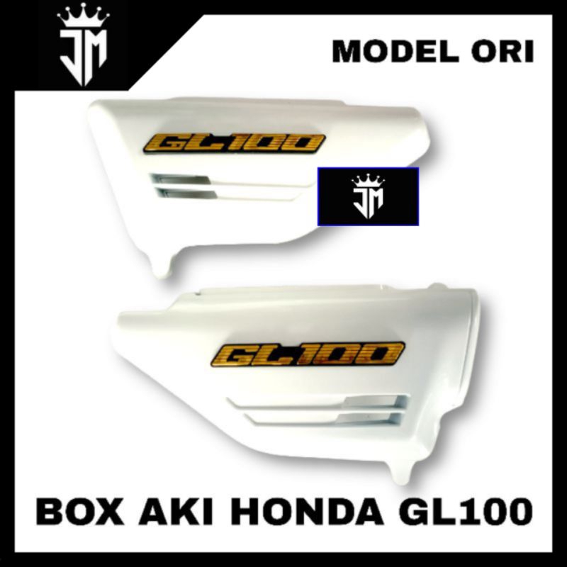 BOX KEMPOLAN AKI TUTUP AKI HONDA GL100 MODEL ORI PUTIH REPRO YAMANO