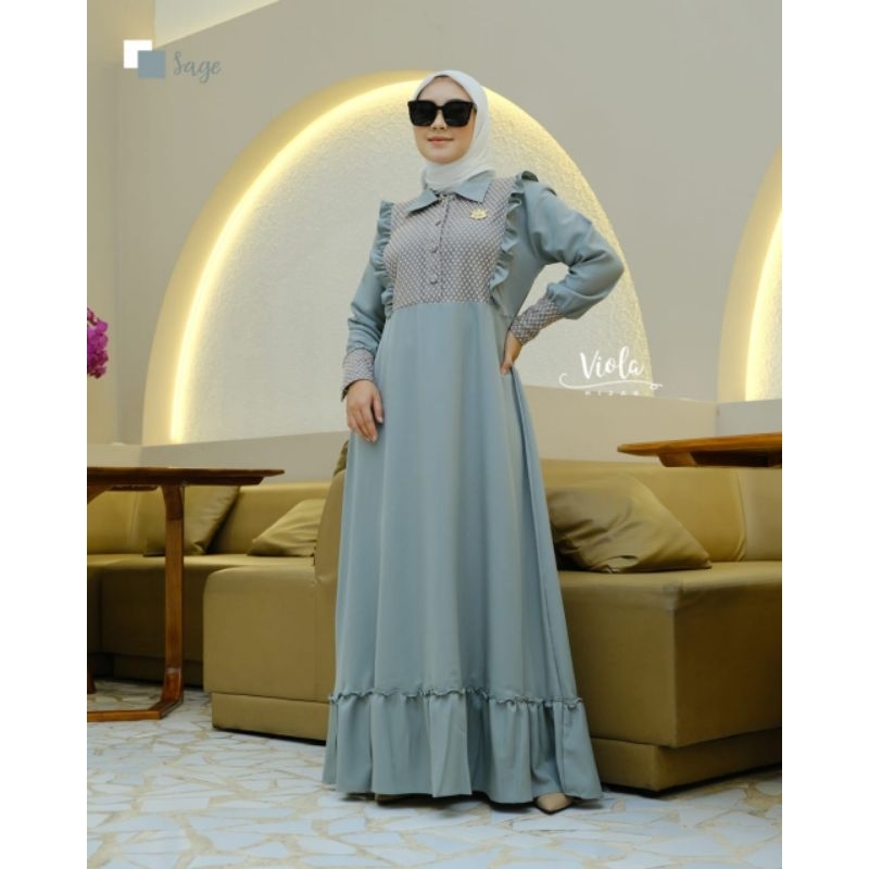 GAMIS ASYA DRESS ORI VIOLA HIJAB / GAMIS TERBARU TERLARIS VIOLA HIJAB