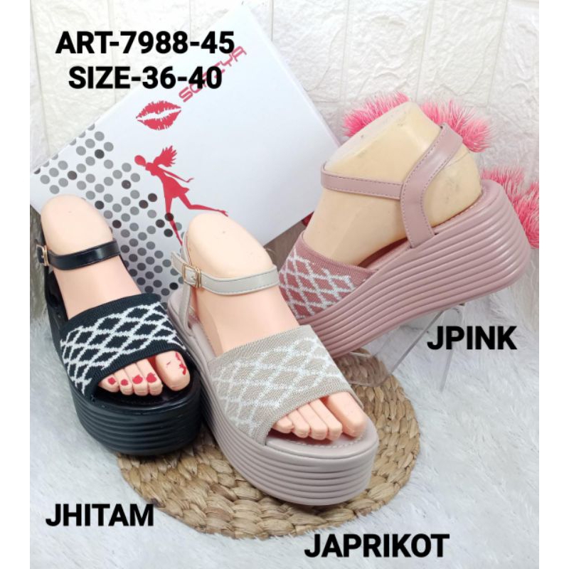 SANDAL WEDGES IMPORT WANITA SOFIYA 7988-45