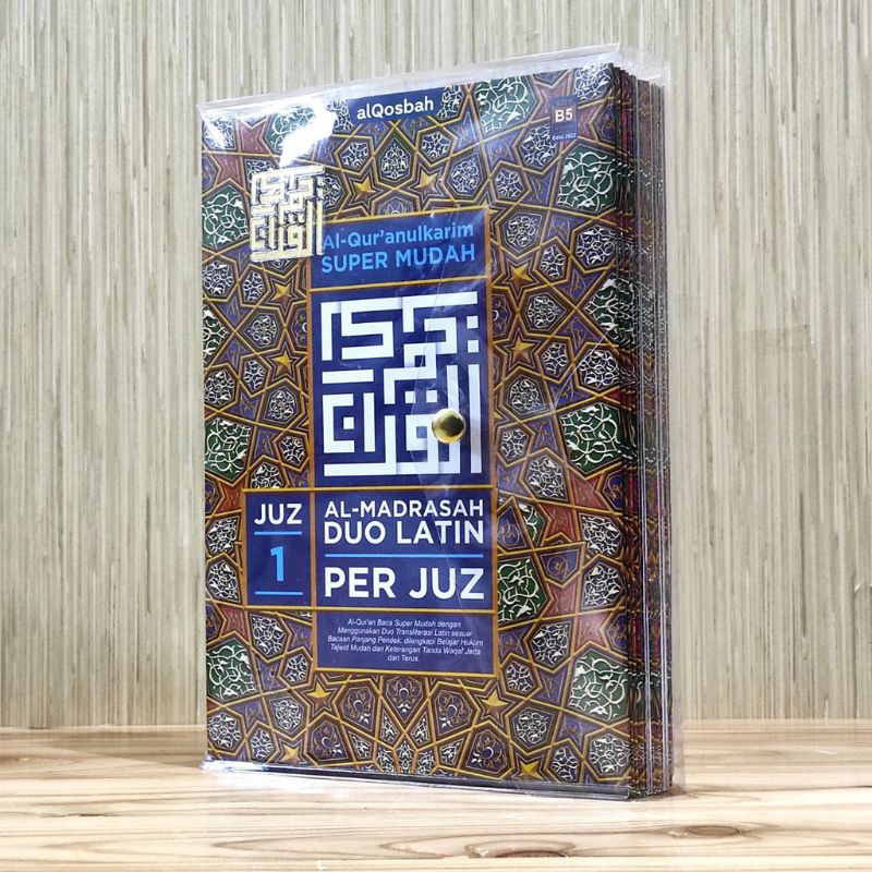 Al-Quran Duo Latin Al-Madrasah MUJAZZA Per-Juz 30 Juz Lengkap Tajwid Terjemah Latin Packing Mika Ben