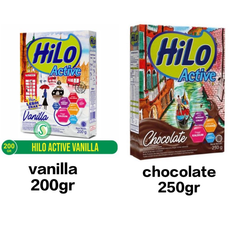 

HILO ACTIVE VANILLA / COKLAT 200GR 250GR