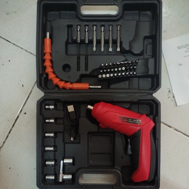 Bor Baterai Charger Japan Technology 2 Baterai Cordless Drill 12V Free Acc Mata Obeng