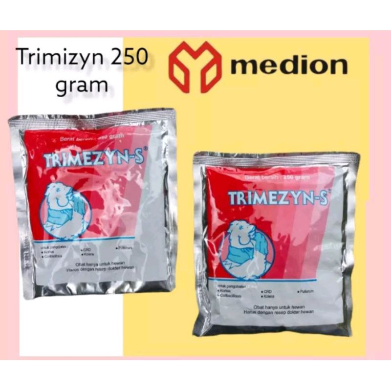 Trimezyn-S Sachet 250 Gram / Trimezyn Serbuk Obat Ayam Unggas
