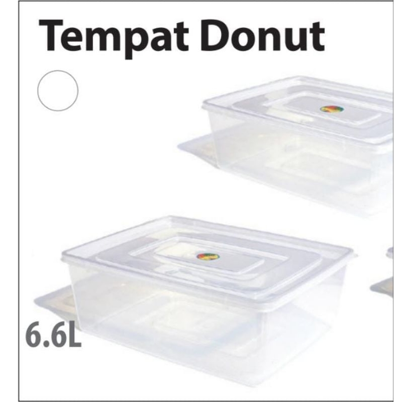 KOTAK MAKAN KOTAK DONAT 6600ml BOX KUE PLASTIK  TRANSPARAN PLASTIK 6600ML