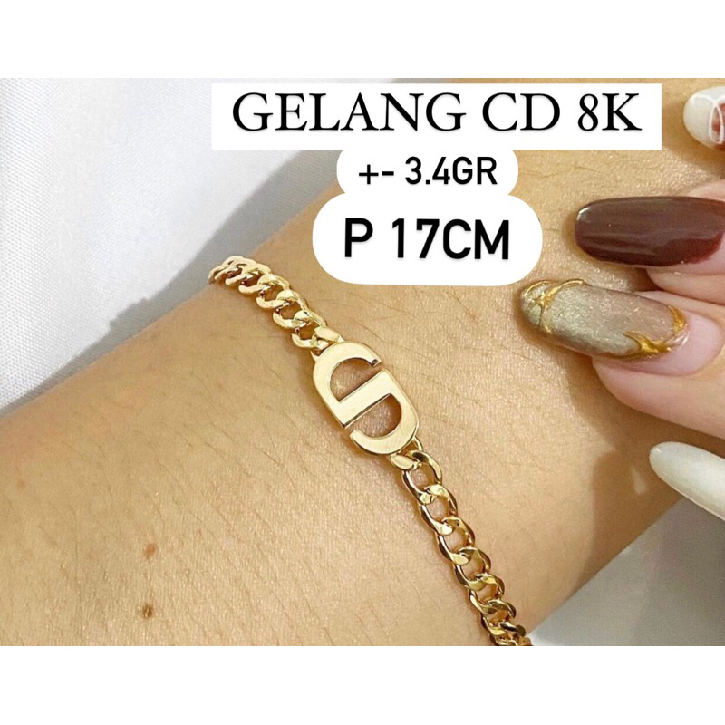 Gelang cd wanita dewasa kadar 375 8k fashion terbaru