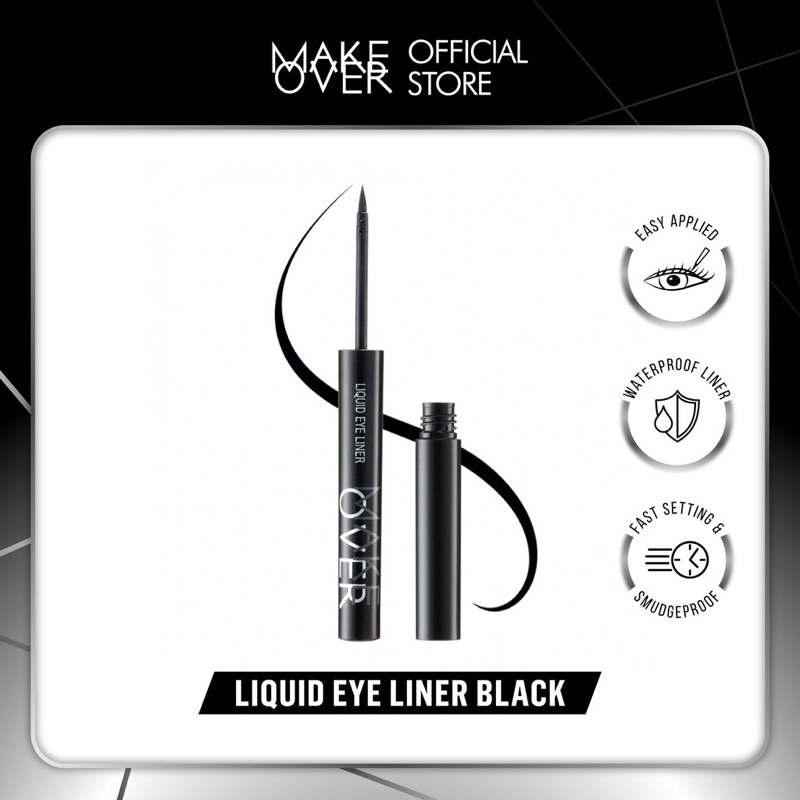 MAKE OVER Liquid Eye Liner Black 1,7 ml - Eye Liner Liquid