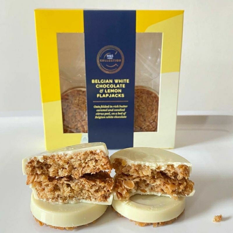 

MARKS & SPENCER M&S Belgian White Chocolate & Lemon Flapjacks 250g