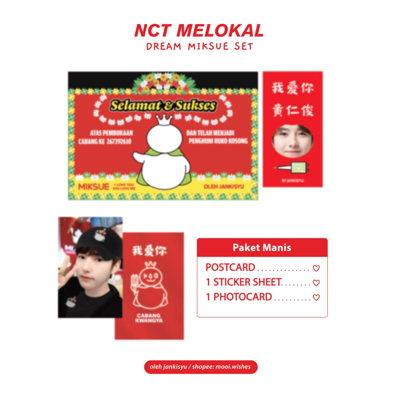 NCT Melokal Miksue penghuni ruko (postcard, photocard, sticker)