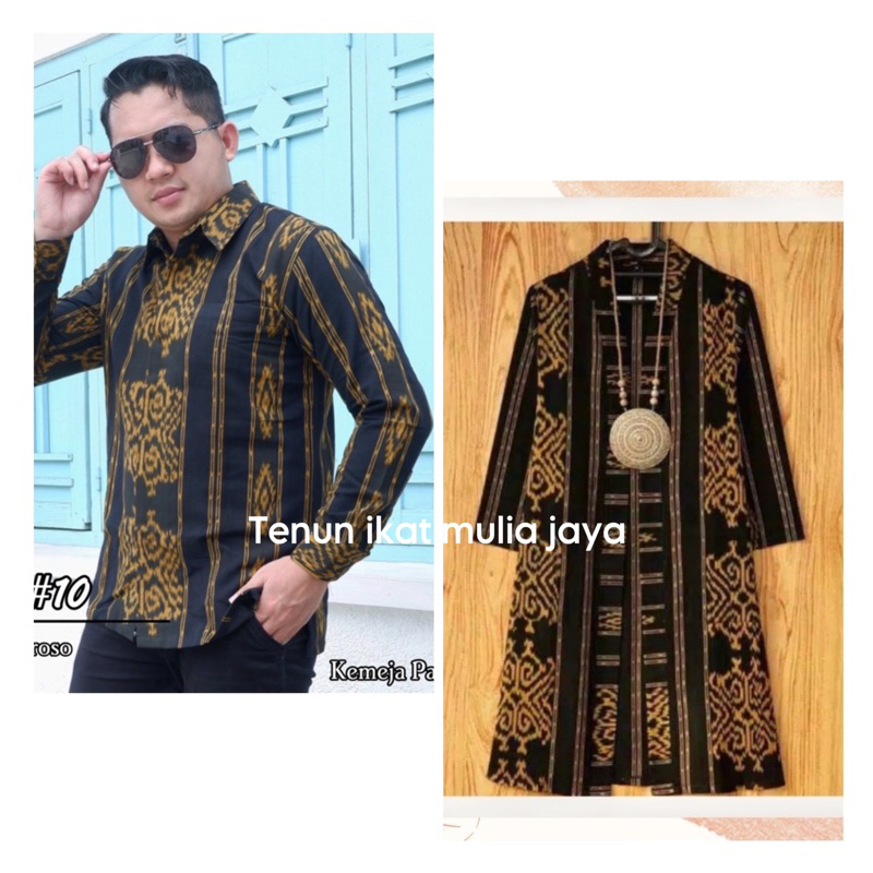 couple batik tenun sarimbit setelan original rote lasem