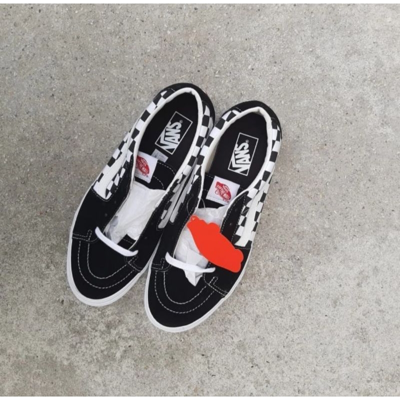 Vans Sk8 Low Checkerboard Black White Pt Navya