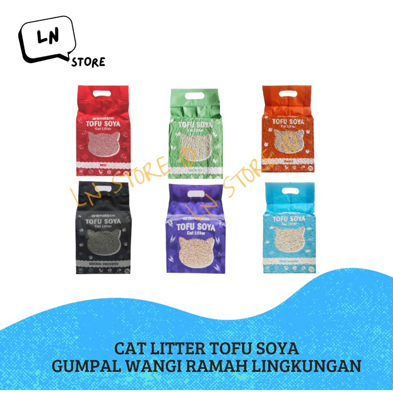 Cat Litter Tofu Soya Gumpal Wangi/Pasir Kucing Bisa Buang Ke toilet