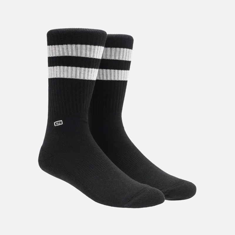 Kith Classics x Stance Crew Sock Black White