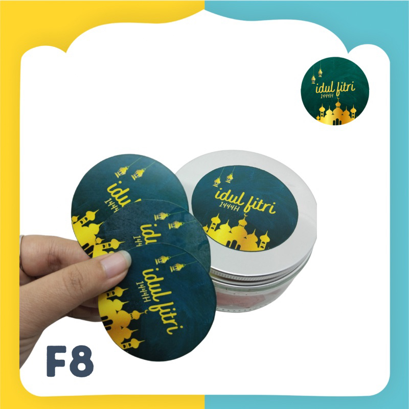 (20pcs) Stiker Toples Lebaran 6cm Ramadan &amp; Idul Fitri | Stiker Lebaran, Stiker Toples Kue Kering, Stiker Kardus Idul Fitri, Stiker Hampers Lebaran , Stiker Hampers Lebaran Bulat 6cm, Segel Dus, Stiker Toples