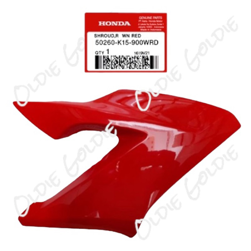 50260-K15-900WRD Shroud Sayap Tangki Kanan CB 150 R Old Merah Ferrari