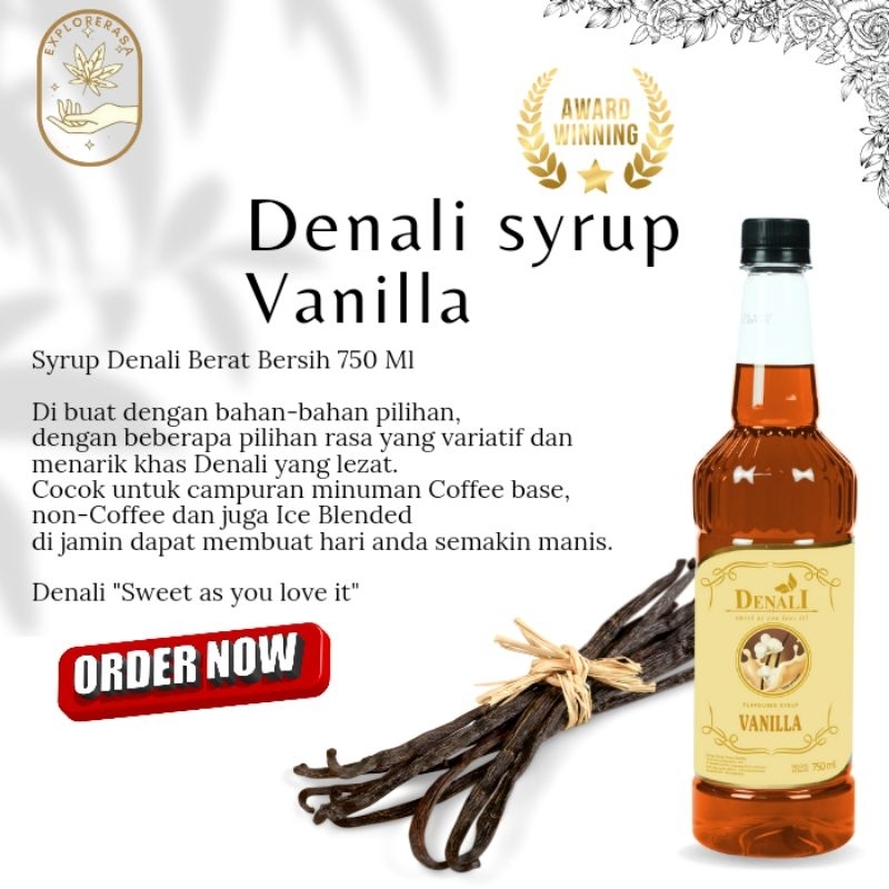 

Denali syrup rasa Vanilla 750ml