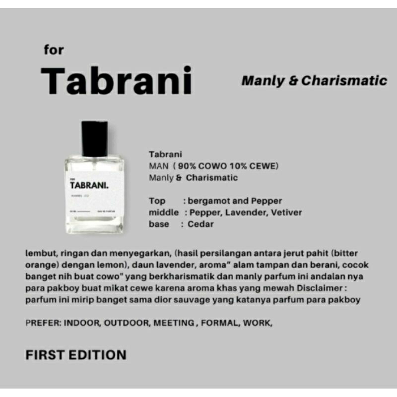 Parfum- For tabrani ( tampan berani ) | Manly parfume no1 terlaris